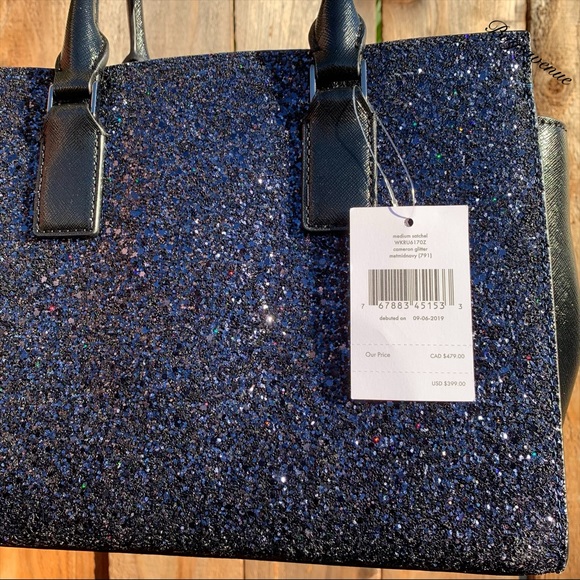 Kate spade Glitter Cameron Medium Satchel Blue - Picture 6 of 8